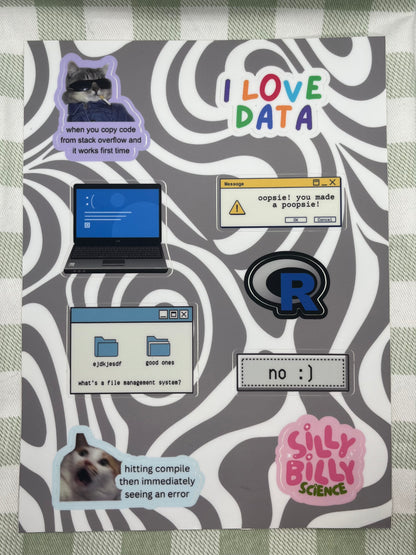 Data sticker sheet 15 x 20 cm